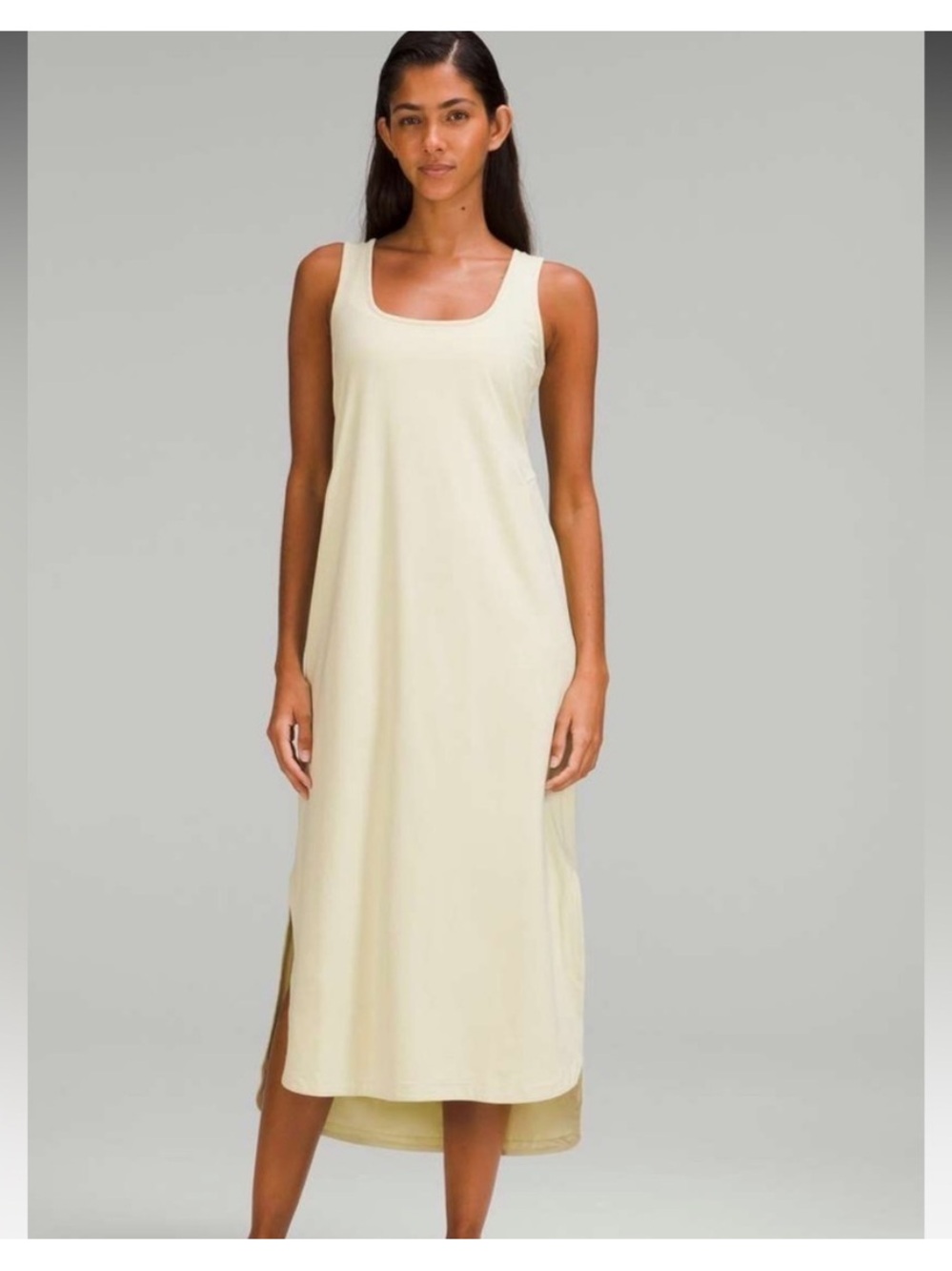 Lululemon Athletica Pima Cotton Open-Back Midi Dress Green Size 10